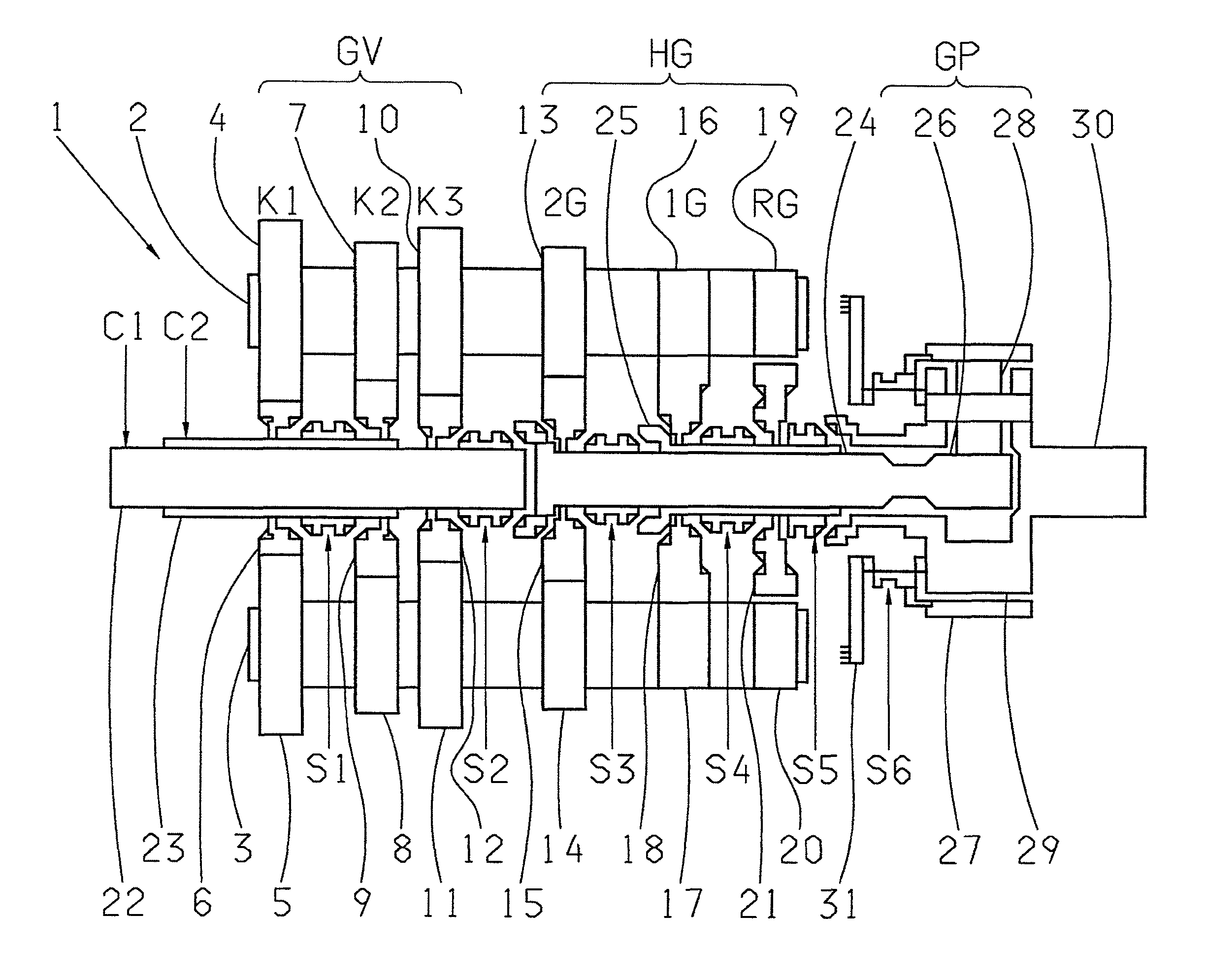 Dual-clutch group transmission and method for actuating a dual-clutch group transmission