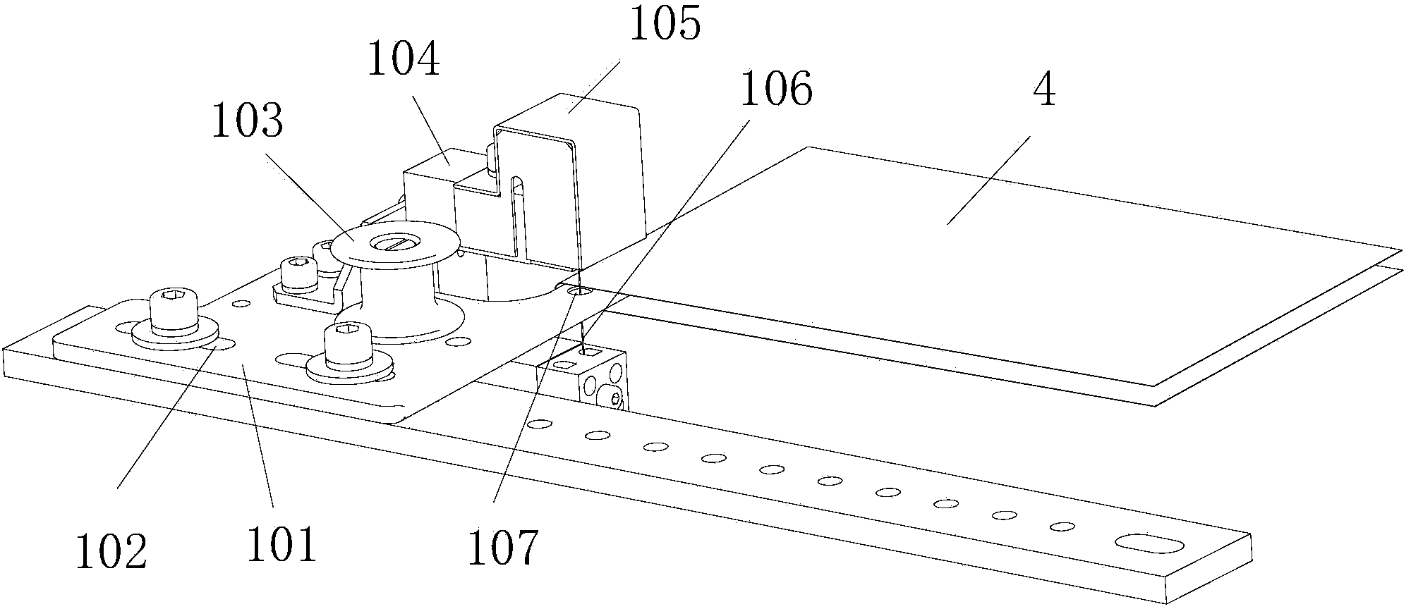 Temple edge ironing device of cotton flannel jet loom