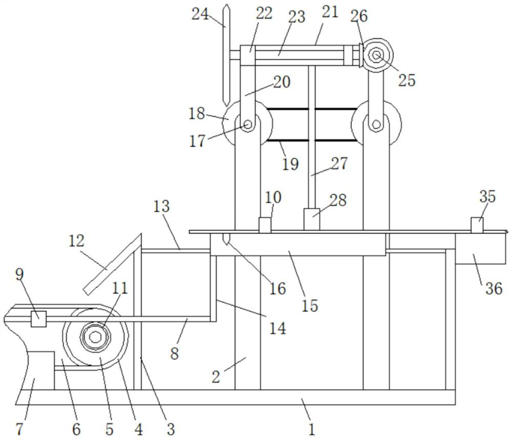 Mesh cutting device for lead storage battery production and processing and using method of mesh cutting device