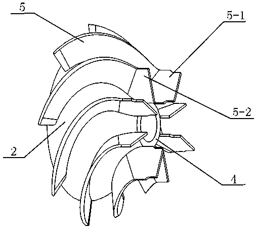 Spatial guide vane body of vertical type multi-stage pump