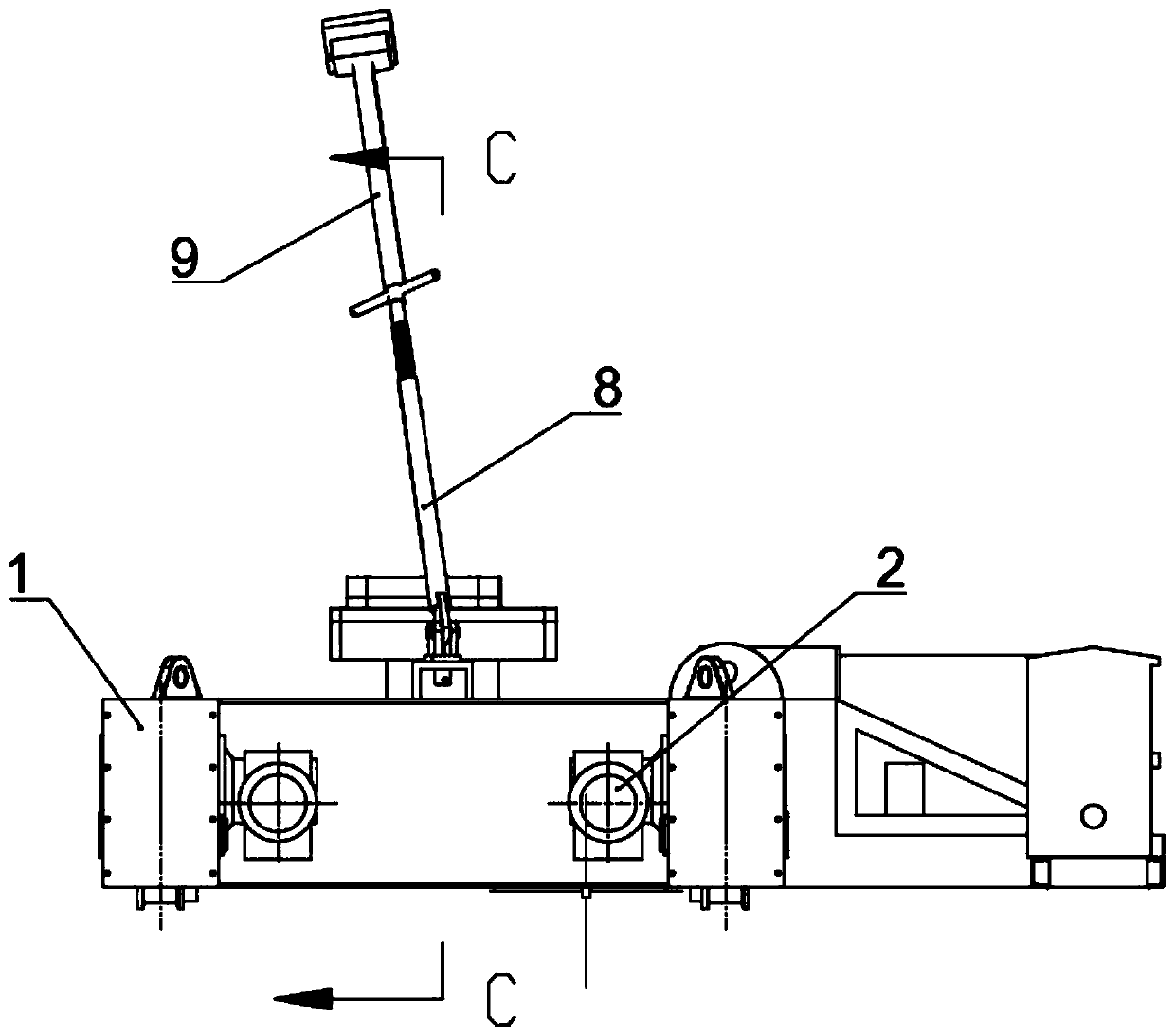 Electric double-platform T-beam transverse moving vehicle