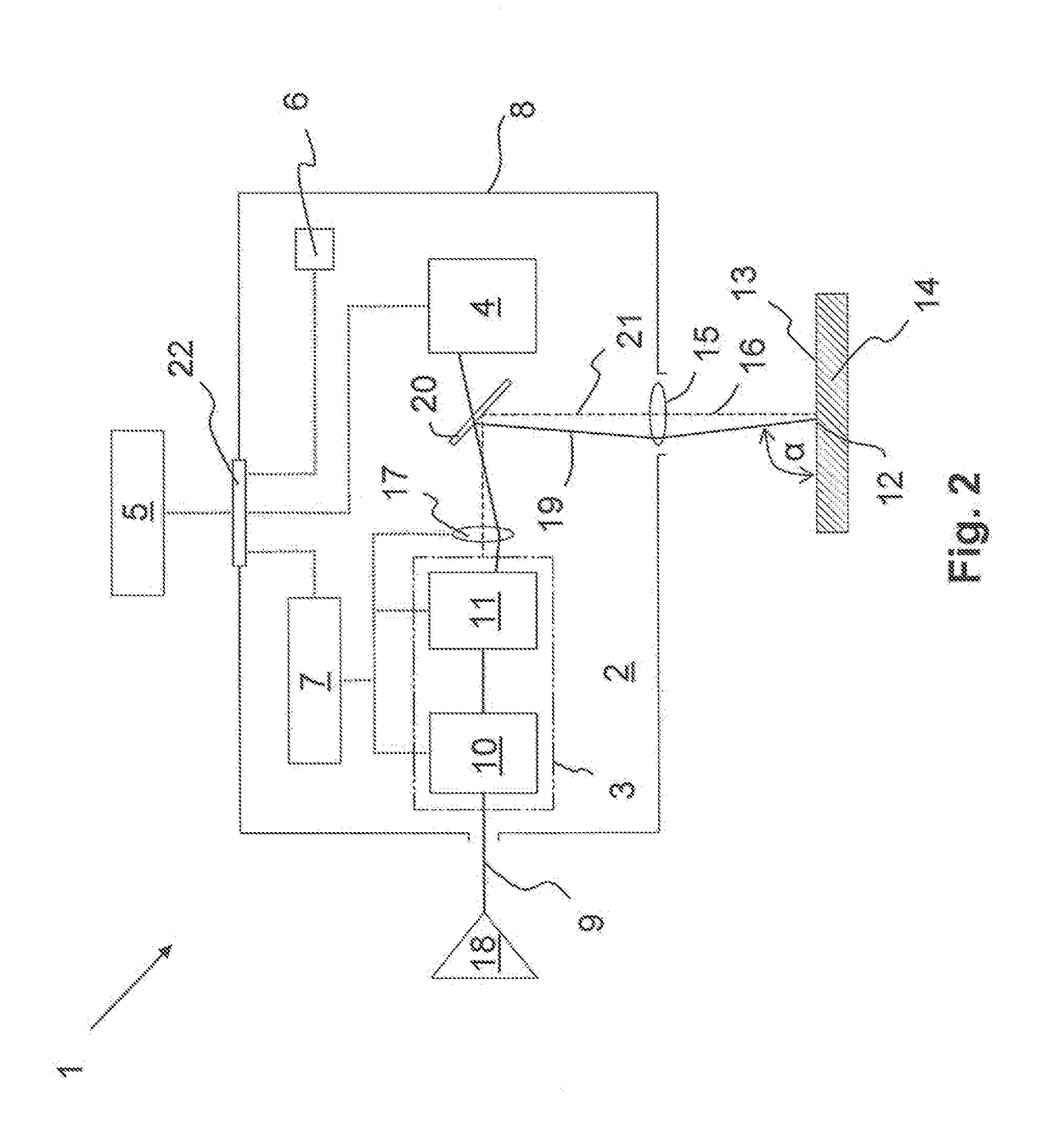 Scanning Head with Integrated Beam Position Sensor and Adjustment Arrangement for an Off-Line Adjustment