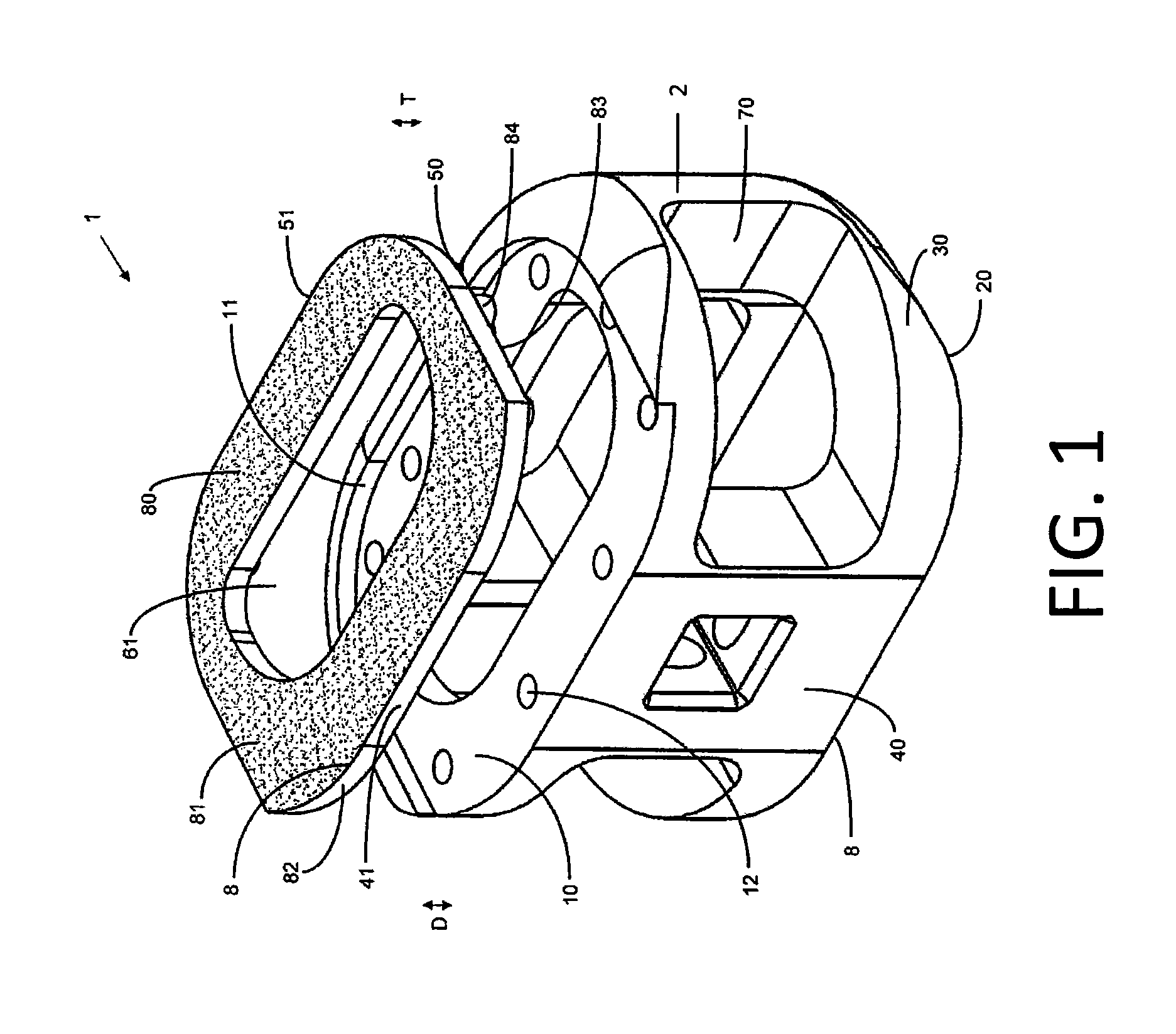 Composite implants having integration surfaces composed of a regular repeating pattern