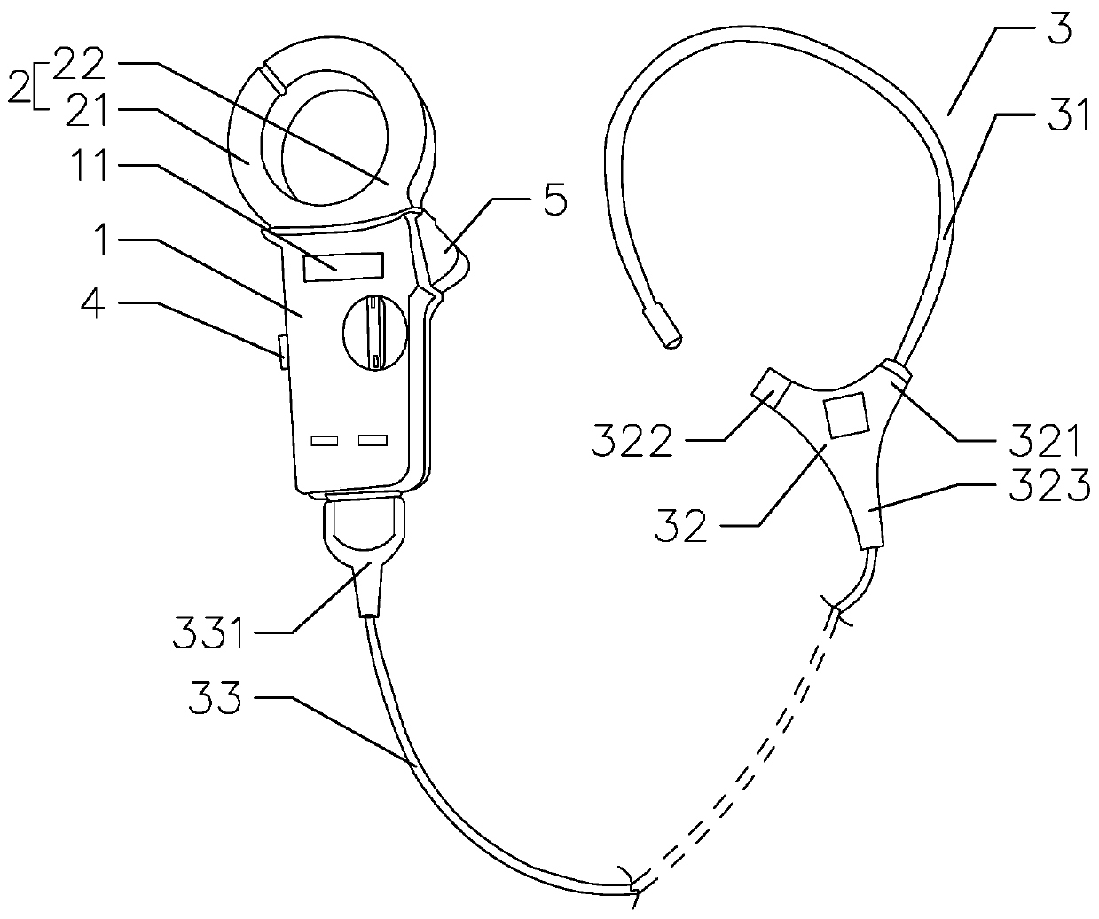 Clamp ammeter based on Rogowski coil