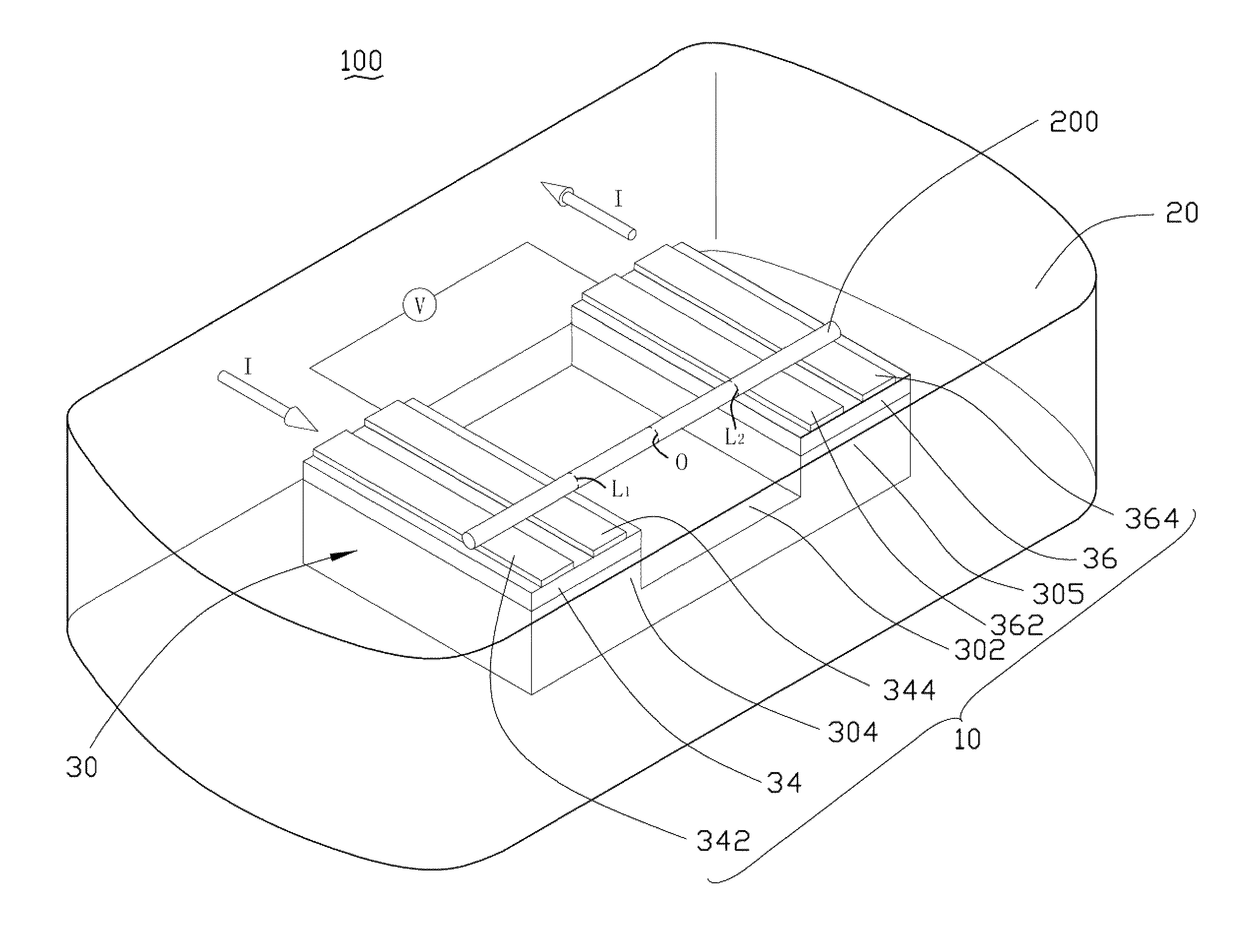 Method for measuring thermal conductivity of one-dimensional material