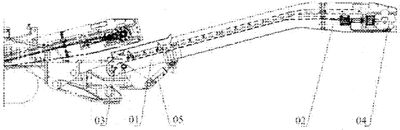 Diagonal tensile cantilever type conveyor