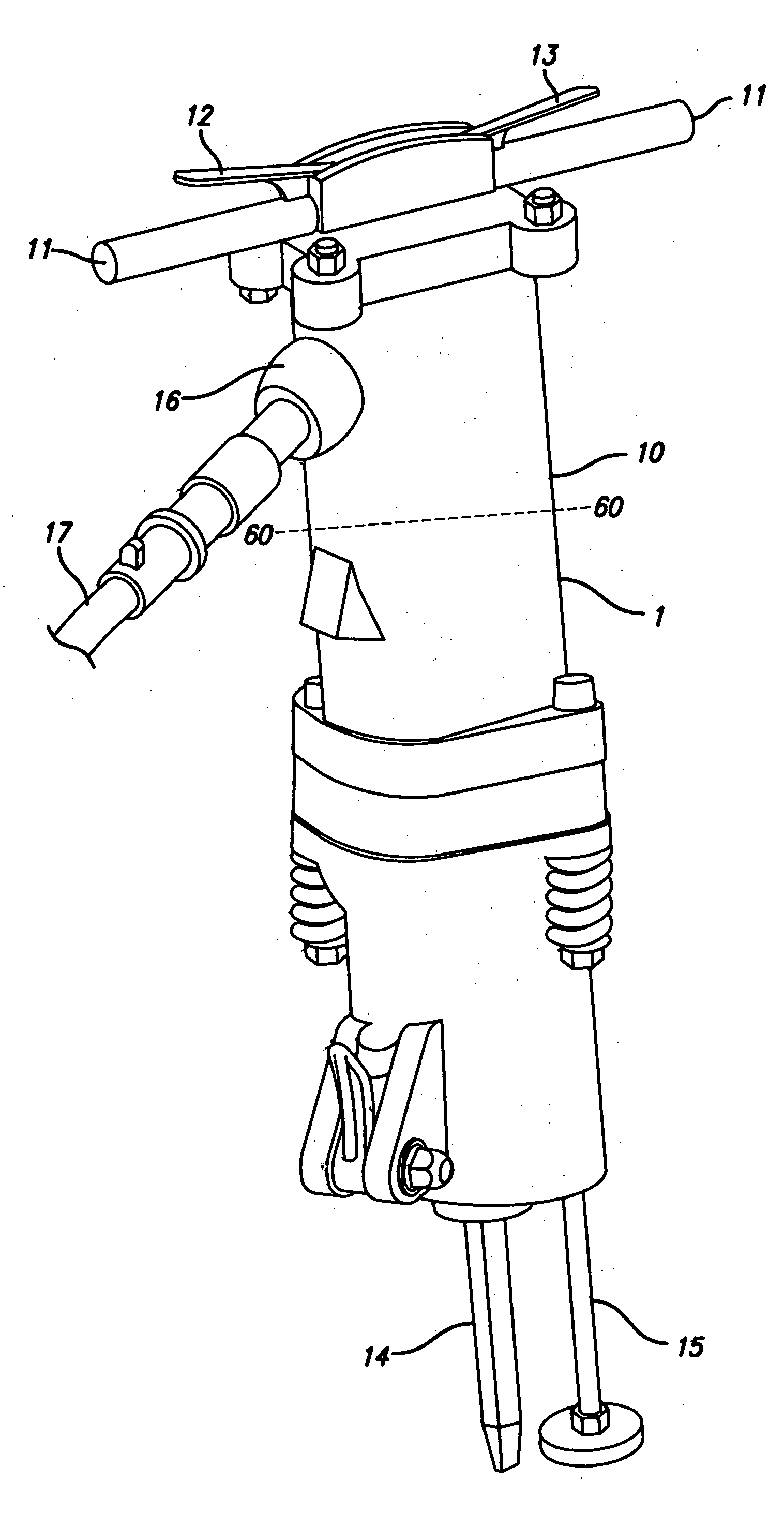 Jackhammer with a lift assist