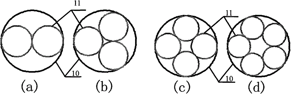 Double-layer staggered orthogonal tangent ring and inscribed sub-ring array electromagnetic shielding light window