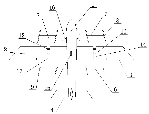 A vertical take-off and landing aircraft with multiple axes combined with fixed wings