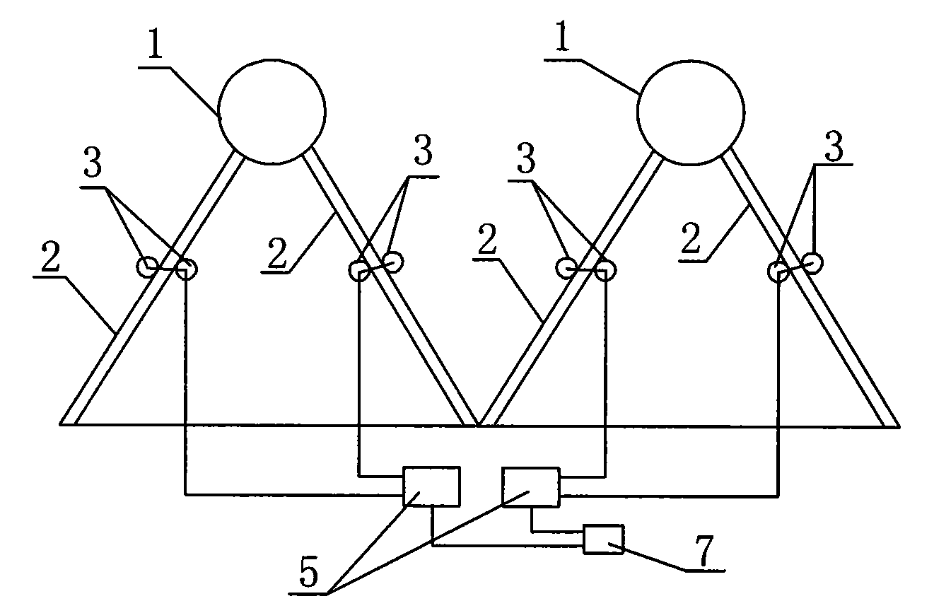 Measuring device for temperature field of air-cooled condenser of power plant