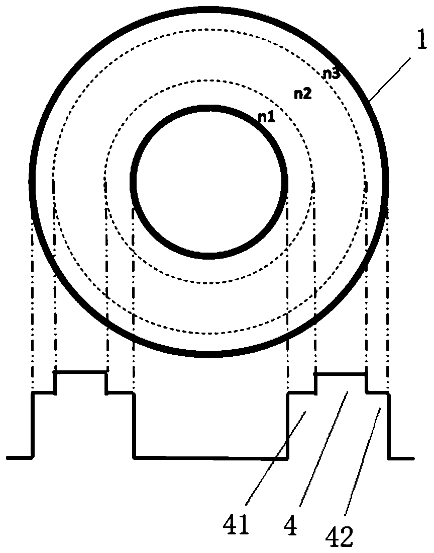 Optical fiber composite light spot laser beam combiner and manufacturing method thereof