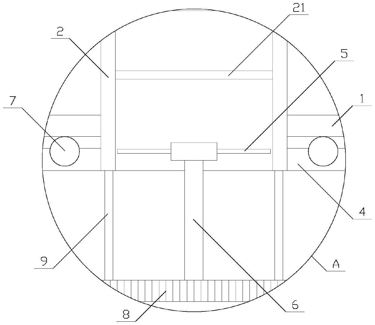 Aeration device for sewage treatment and anti-blocking function