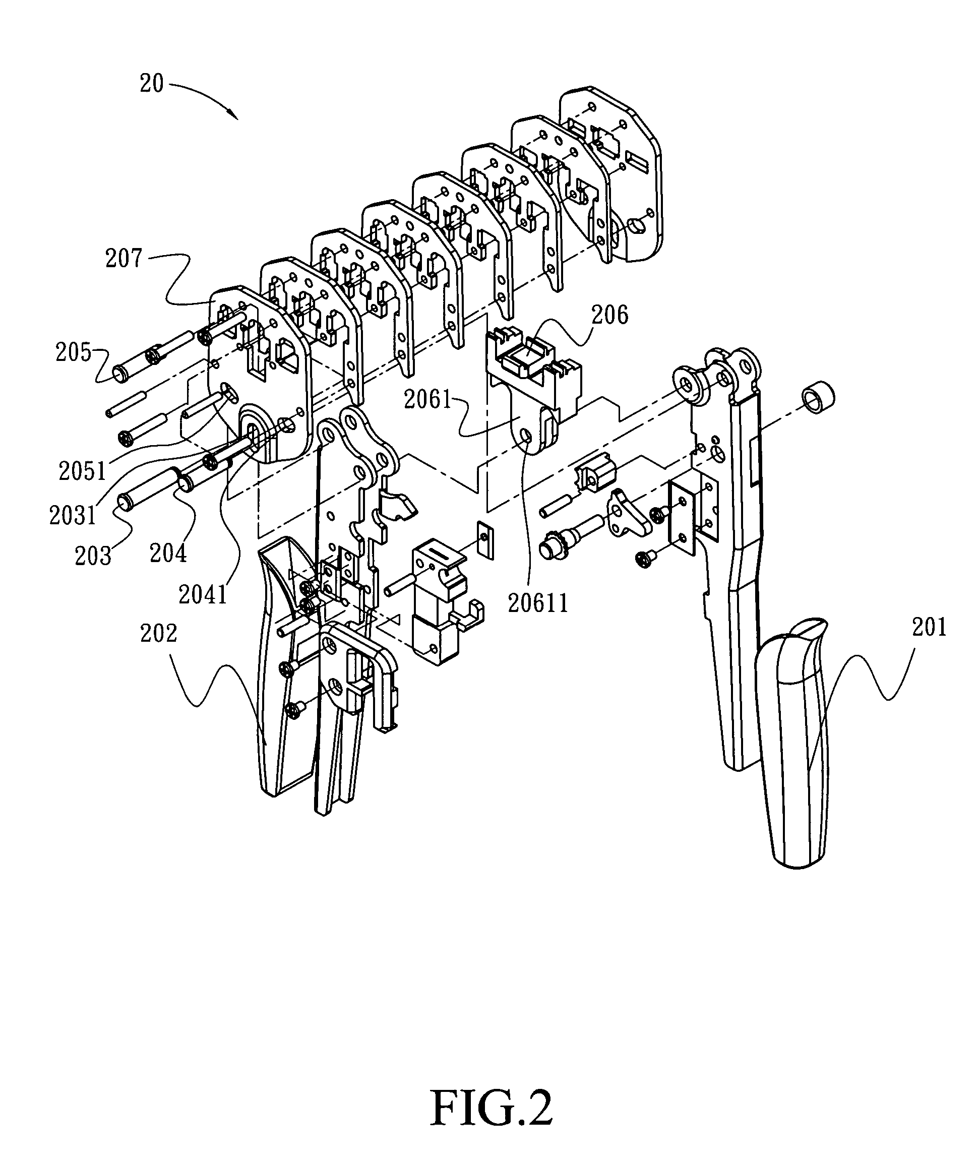 Terminal crimping pliers