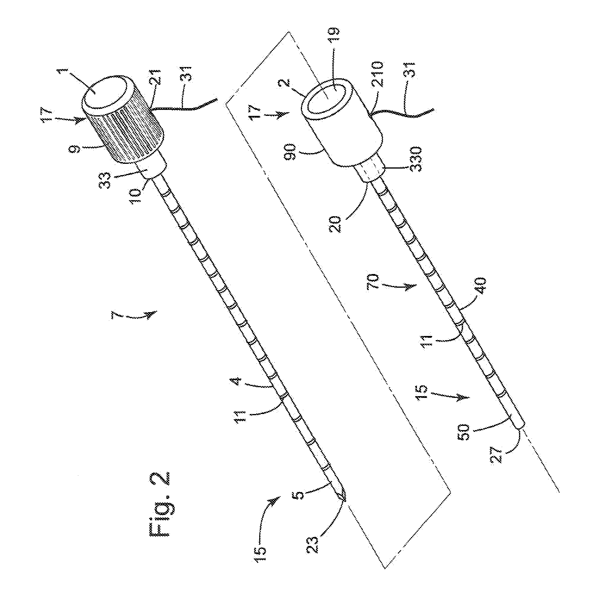 Coaxial dual function probe and method of use