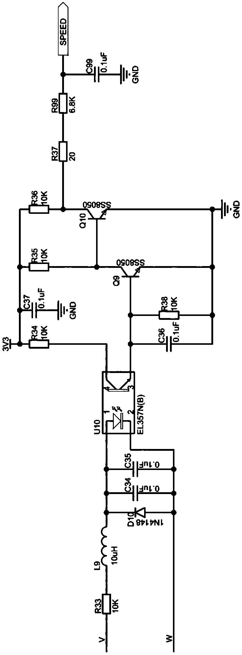 Rotating speed regulating and controlling system of wind driven generator