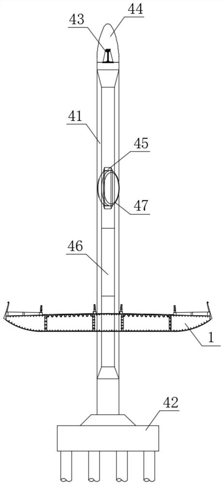 Bridge tower structure and single-tower single-cable-plane suspension bridge