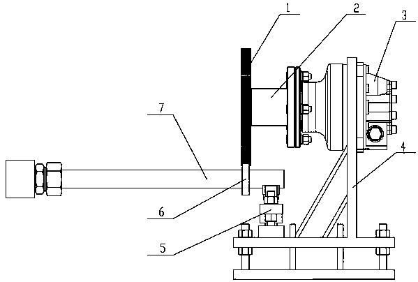 A hydraulic pipe joint vibration test device