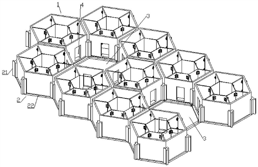 Honeycomb building easy to install