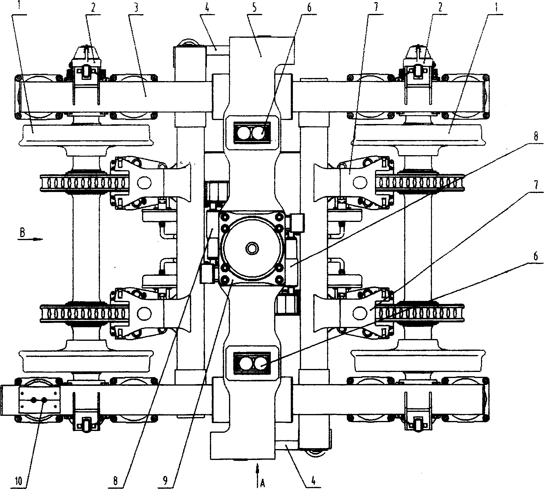 Quick railway goods train bogie