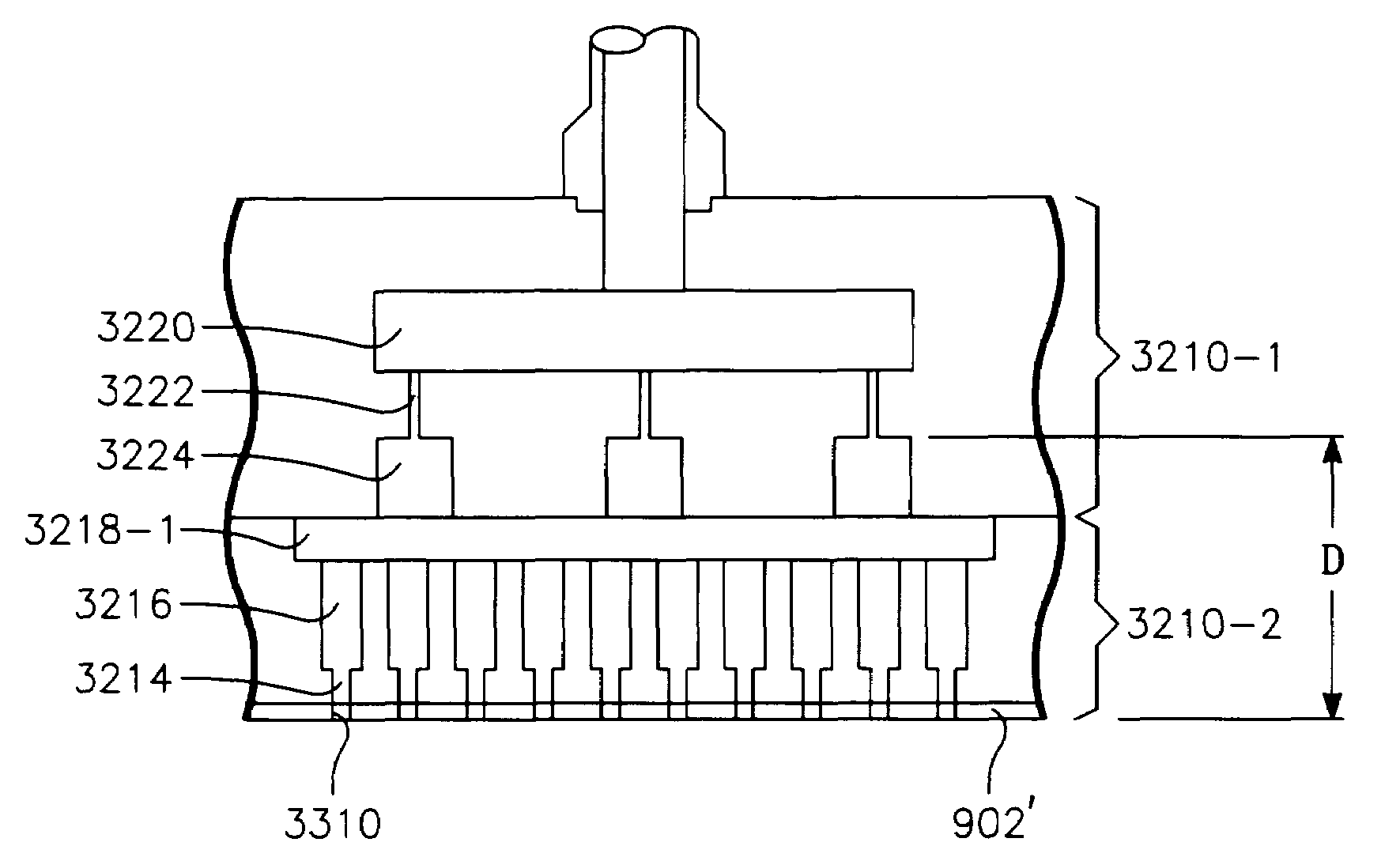 Plasma reactor overhead source power electrode with low arcing tendency, cylindrical gas outlets and shaped surface