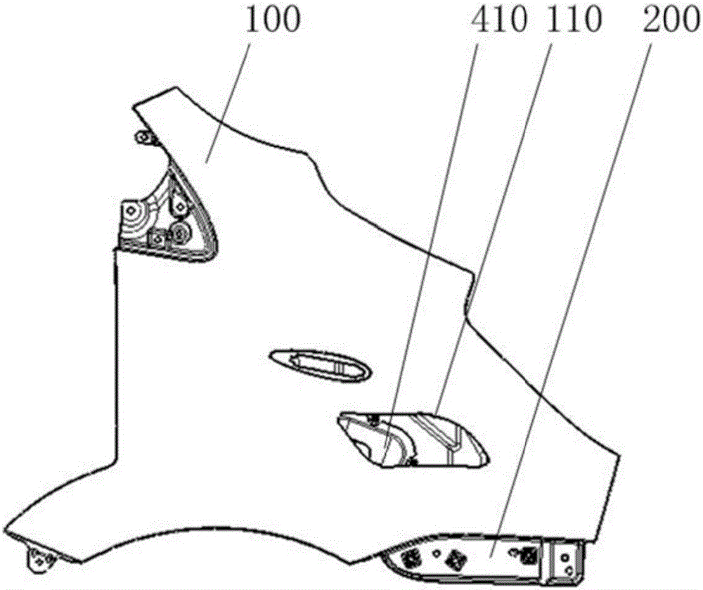 Lateral gas inlet structure for engine