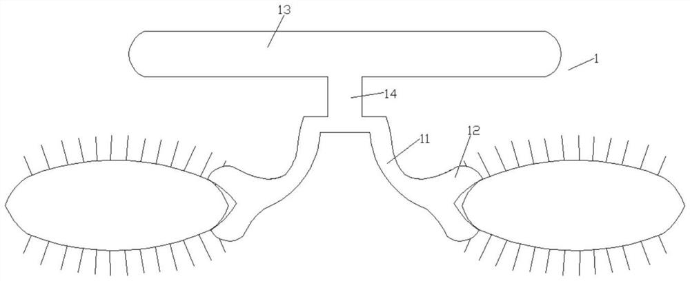 Device for preventing and treating postoperative scars of inner canthus