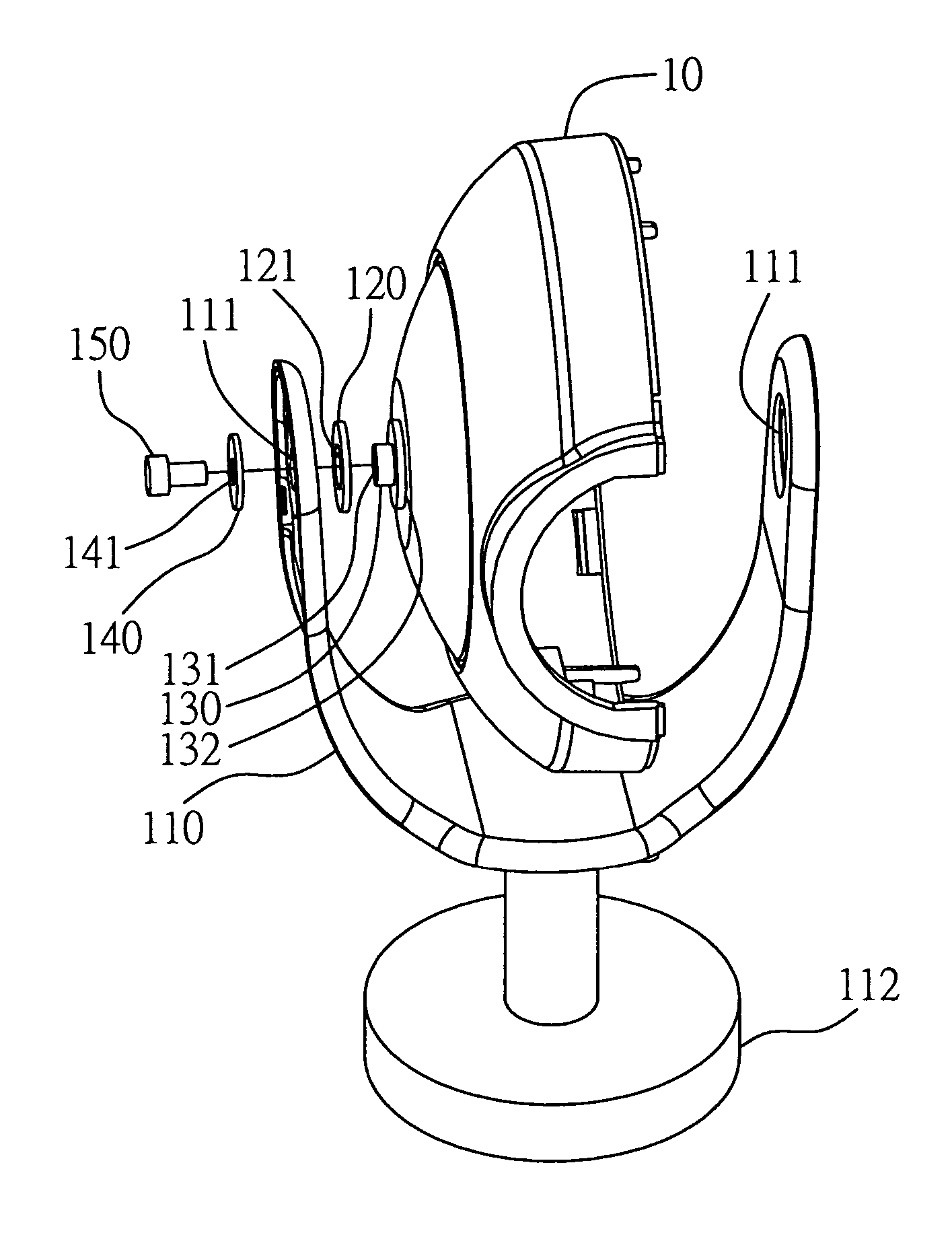 All-directional camera viewfinder angle adjusting mechanism