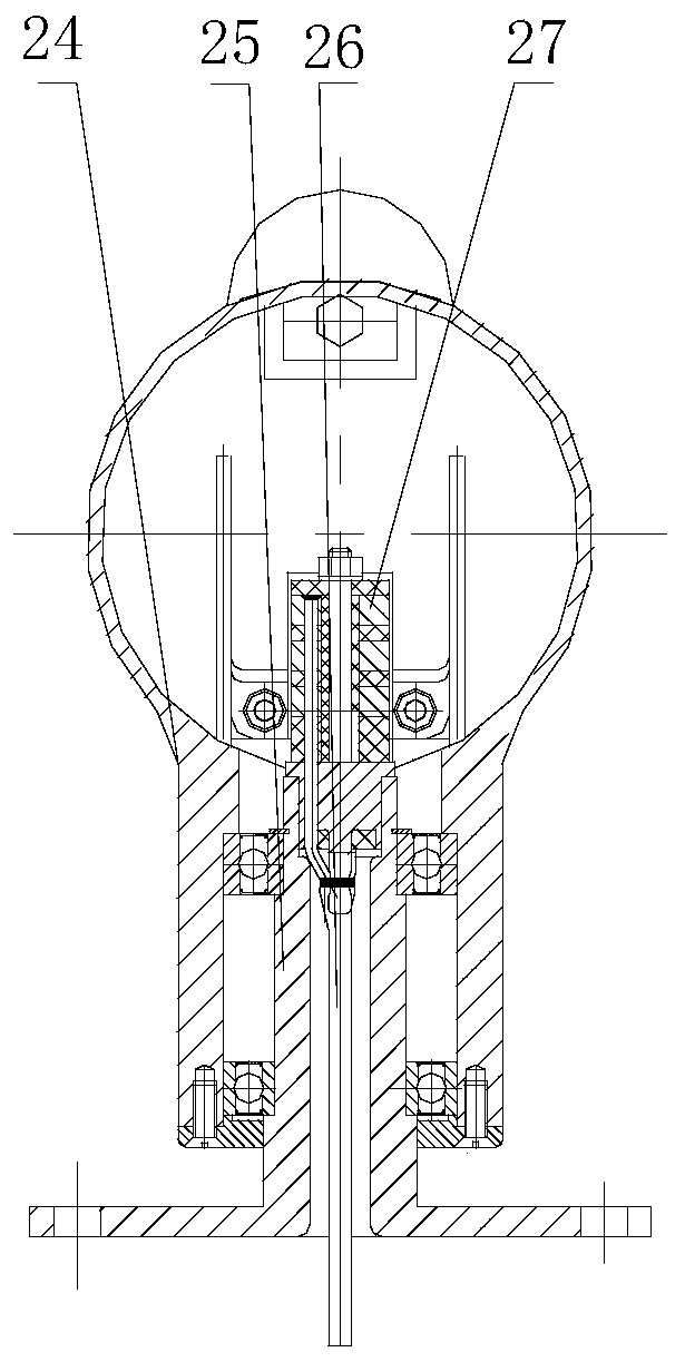 A device for anti-twisting and breaking of outgoing cables of miniature horizontal axis wind turbines