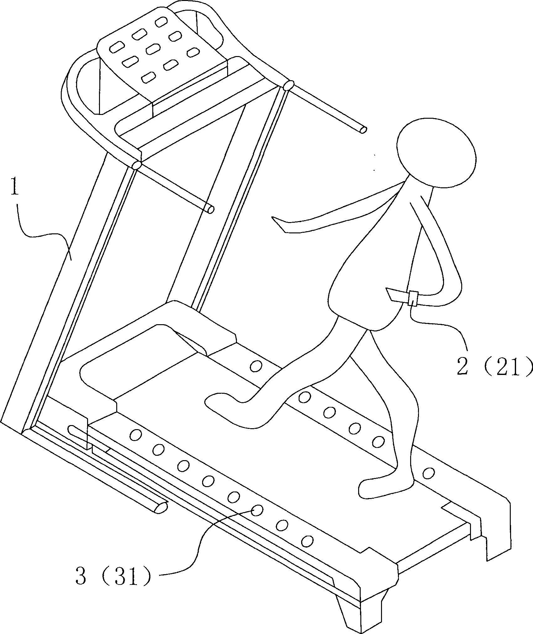 Speed control method and device of running machine