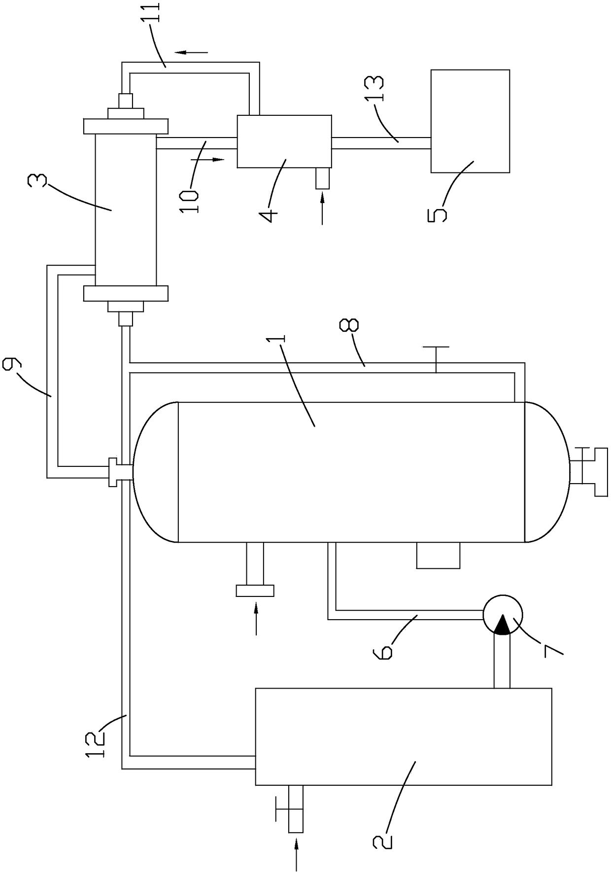 Heating method of electronic grade hydrofluoric acid distillation system