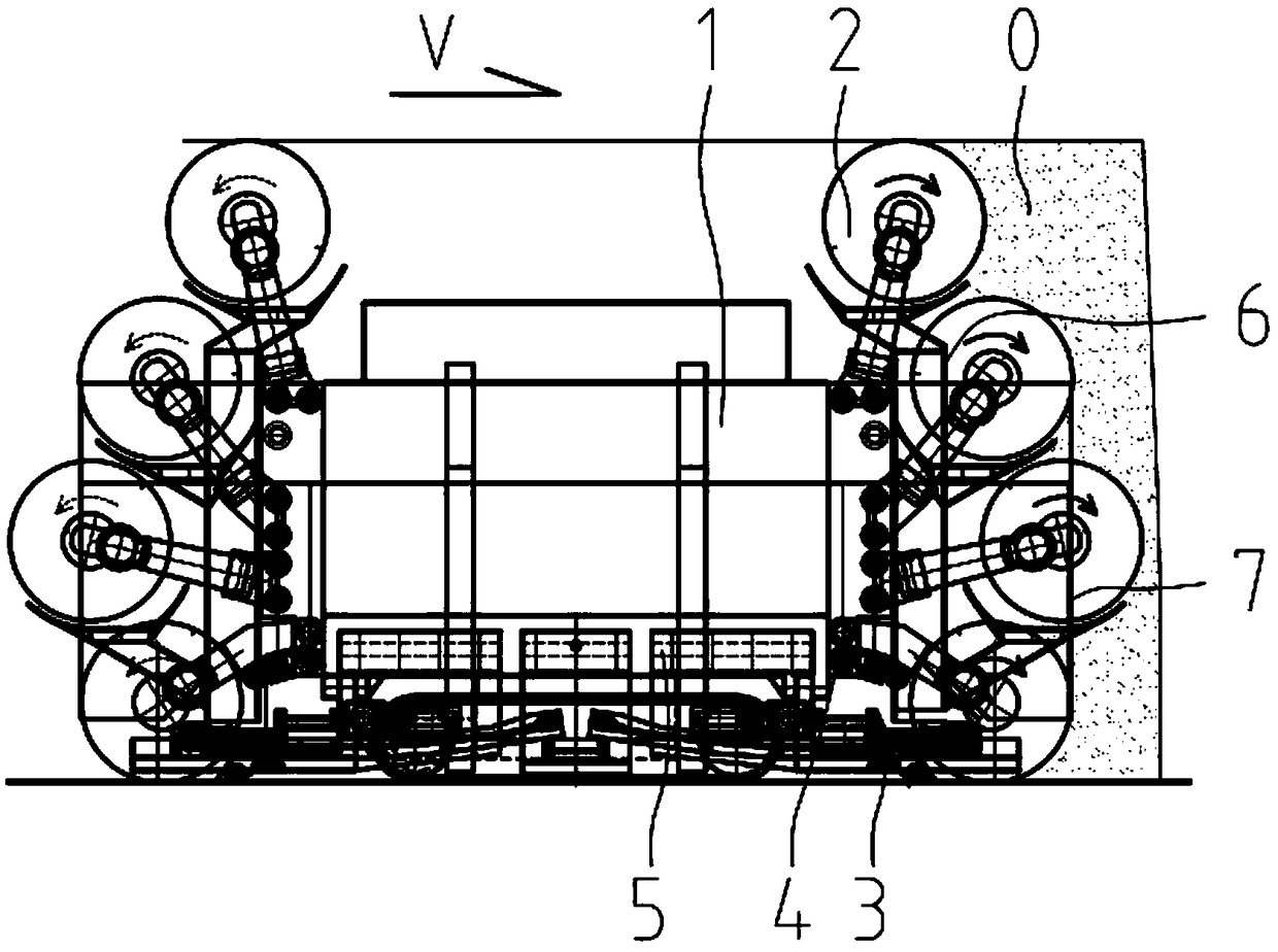 Self-walking surface mining machine with multiple cutting heads