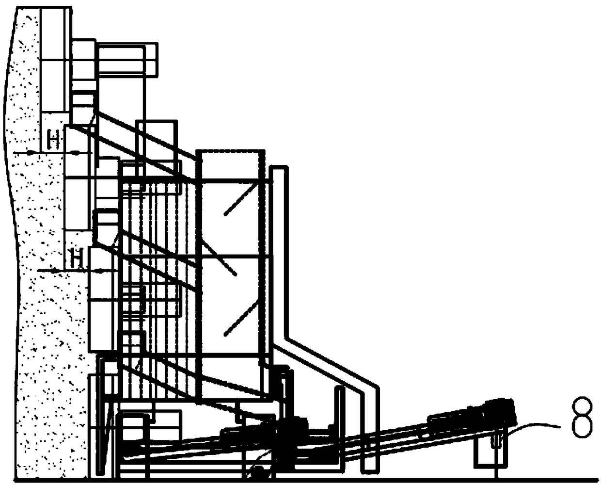 Self-walking surface mining machine with multiple cutting heads