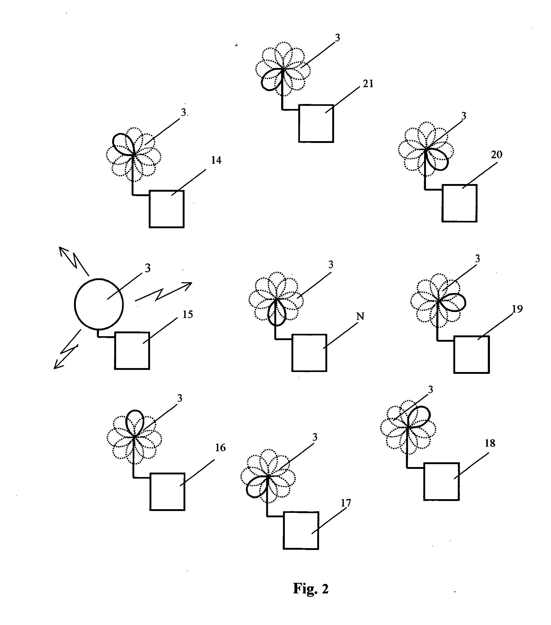 Method for radio communication in a wireless local area network and transceiving device