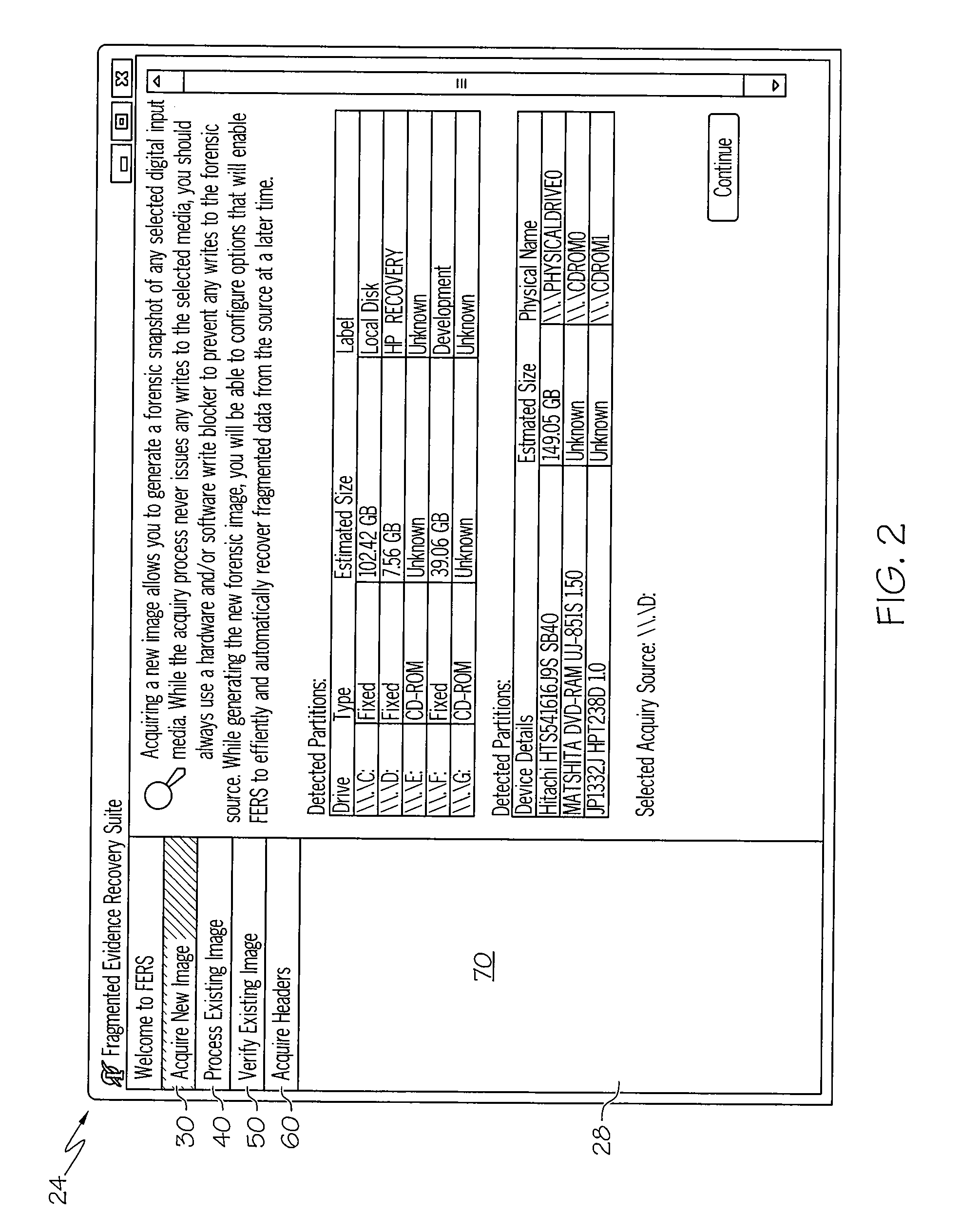 Fragmented data file forensic recovery system and method