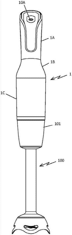 Household cooking appliance designed to be hand-held