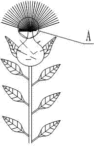 Portable single carthamus tinctorius harvesting machine