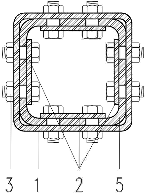 Full-bolt splicing node for inner sleeve slotted closed-section pillar