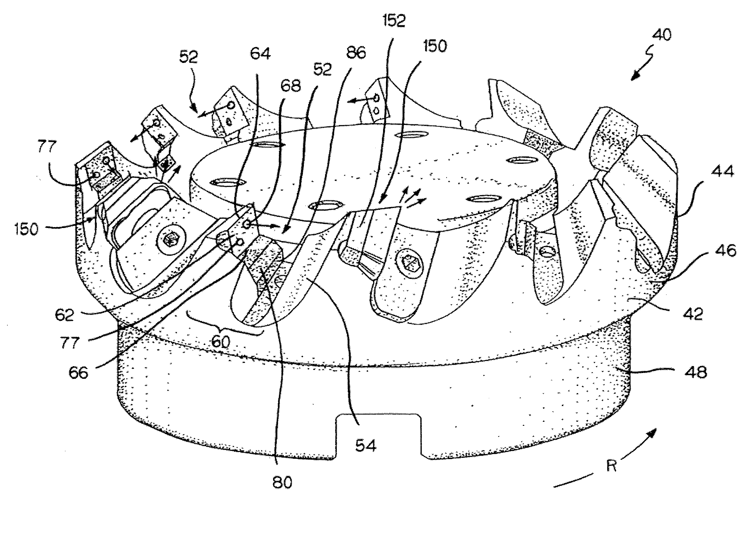 Milling cutter and milling insert with core and coolant delivery