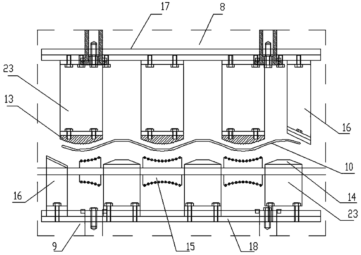 Production equipment of wave-shaped tempered glass