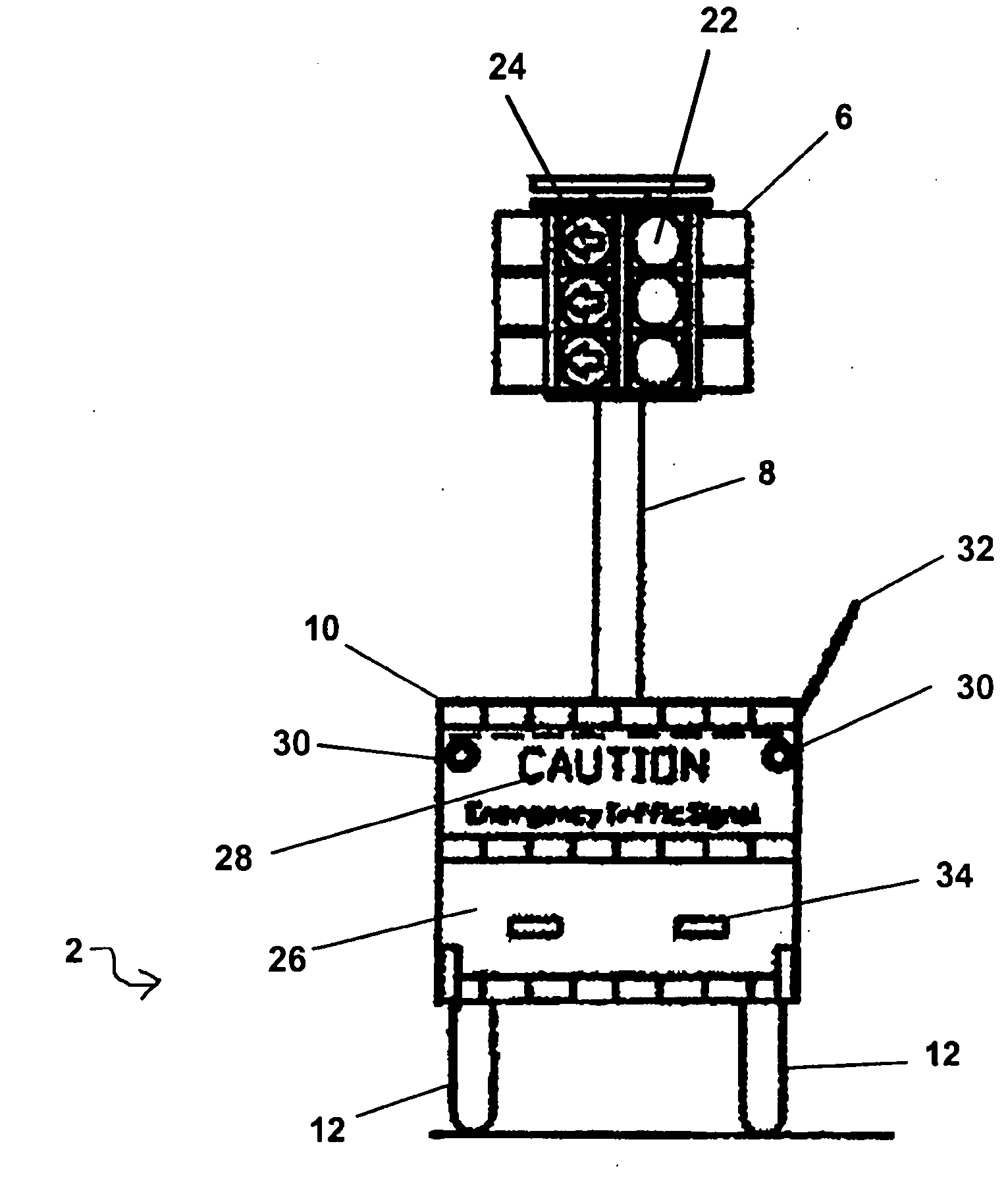 Portable traffic light