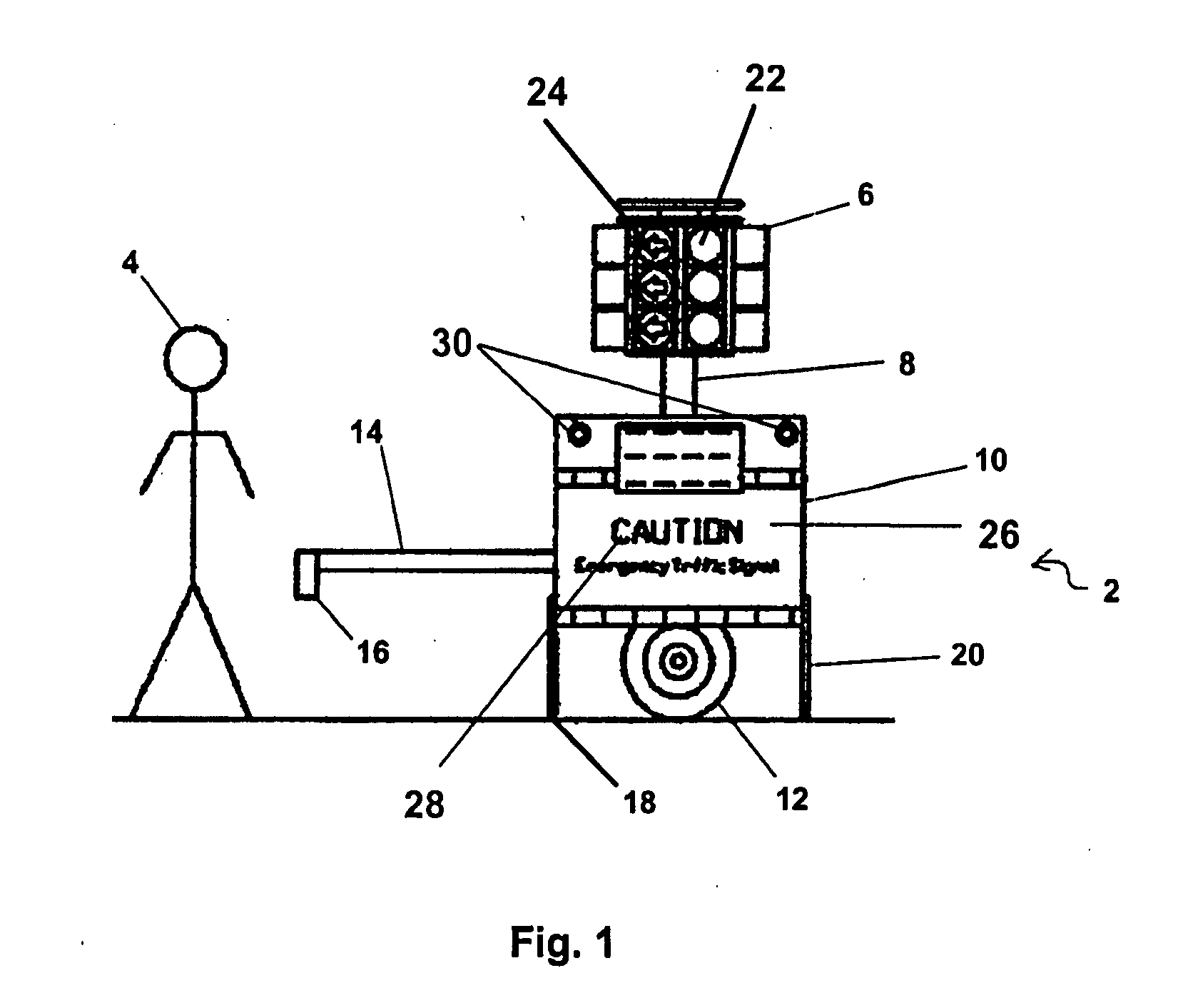 Portable traffic light