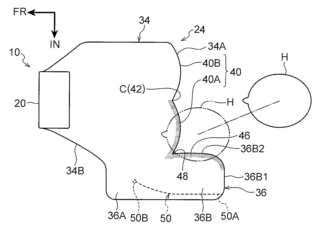 Airbag device for front passenger seat