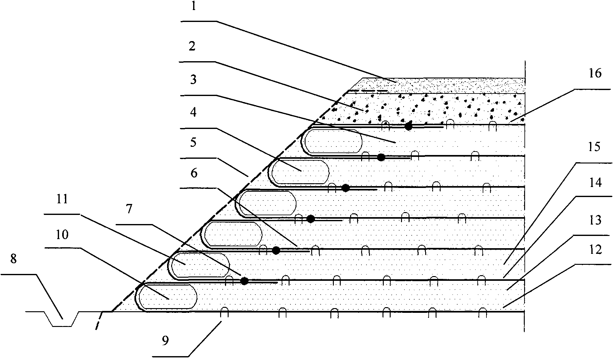 Method for improving and protecting collapsible loess slope project