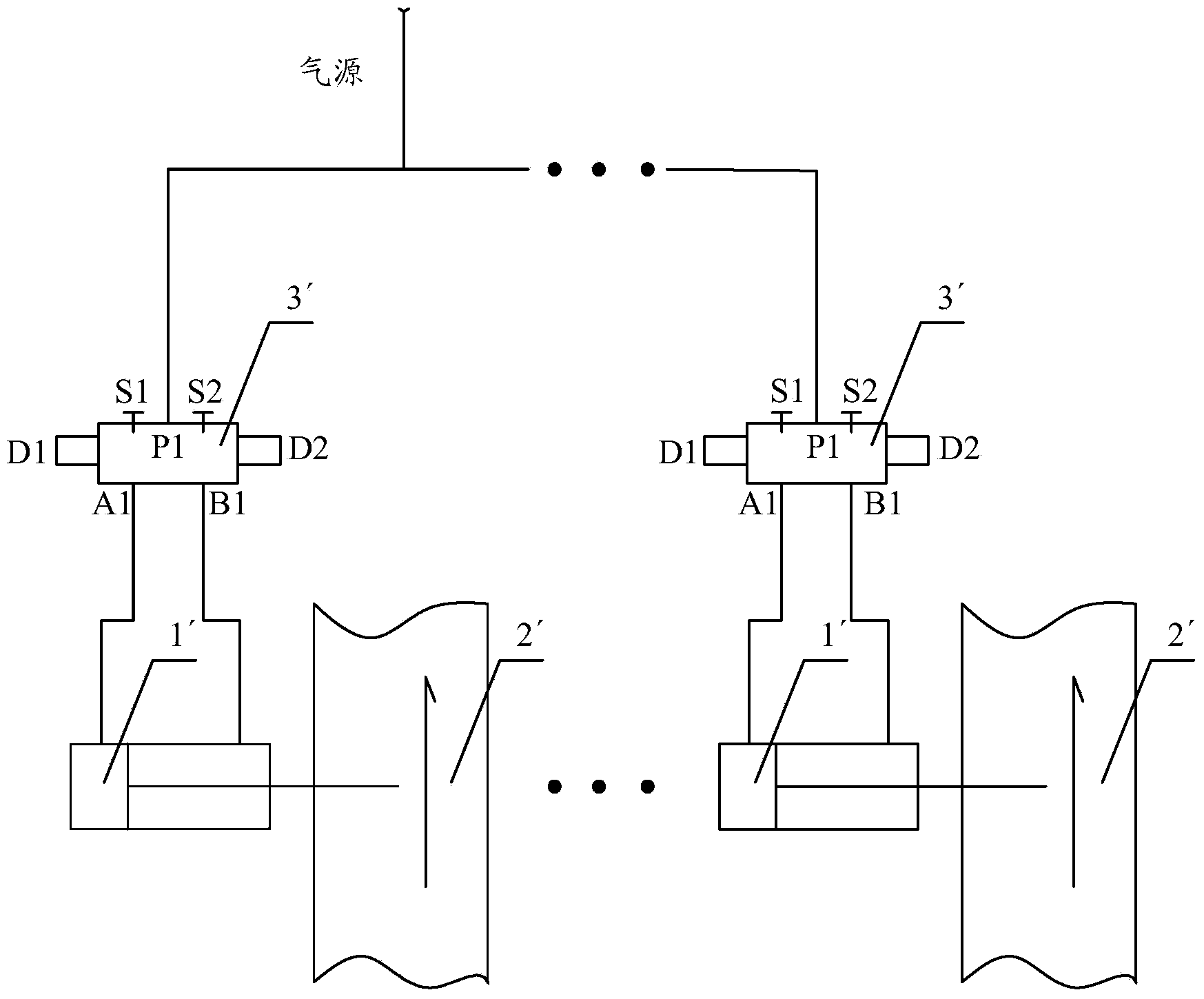 Control device and pneumatic system