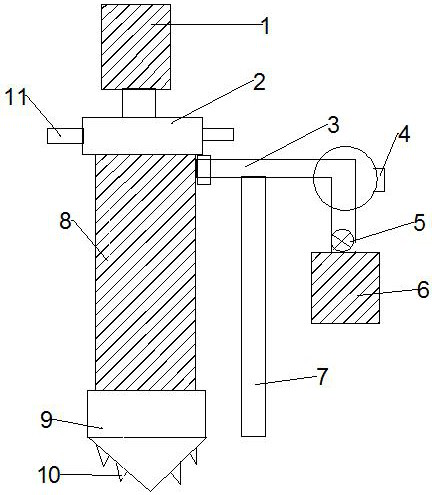 High-efficiency crushing and sampling device for mine general survey