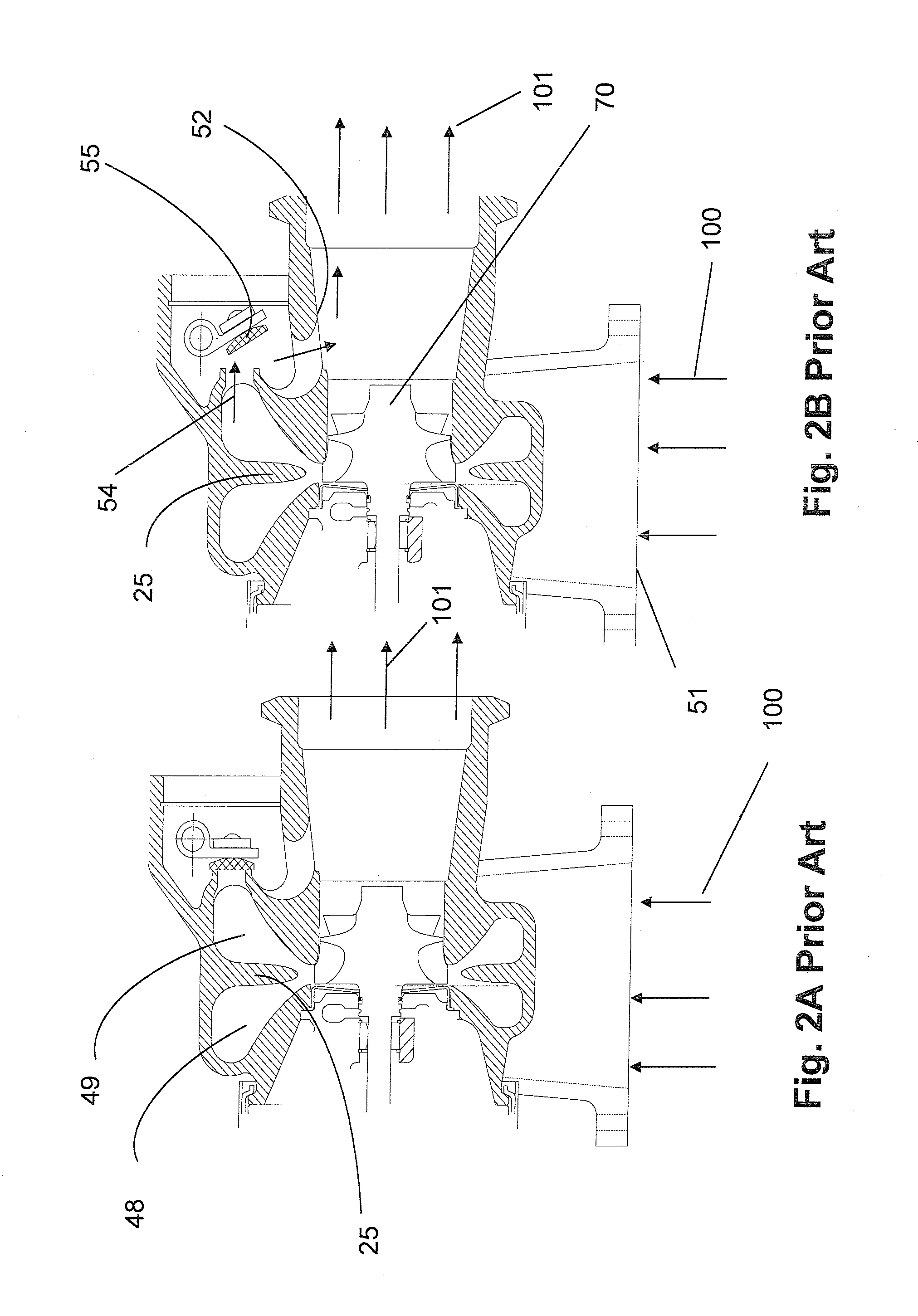 Simplified variable geometry turbocharger with sliding gate and multiple volutes