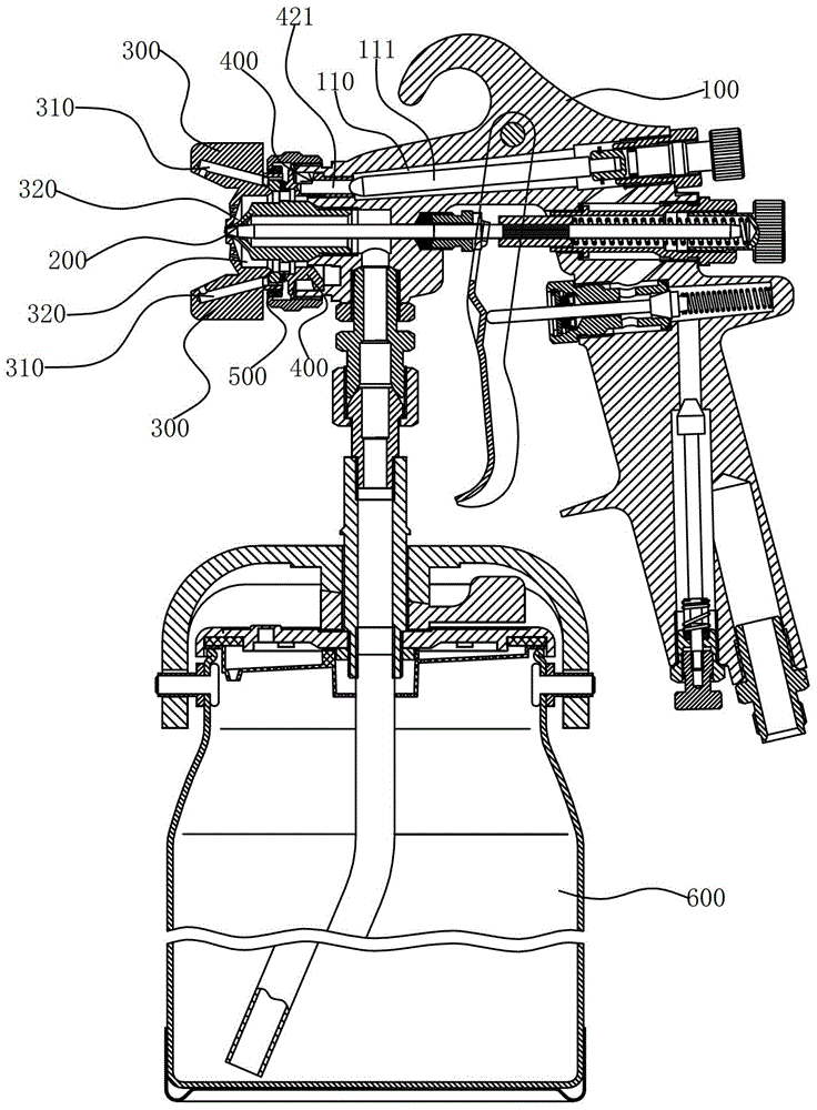 A spray gun device