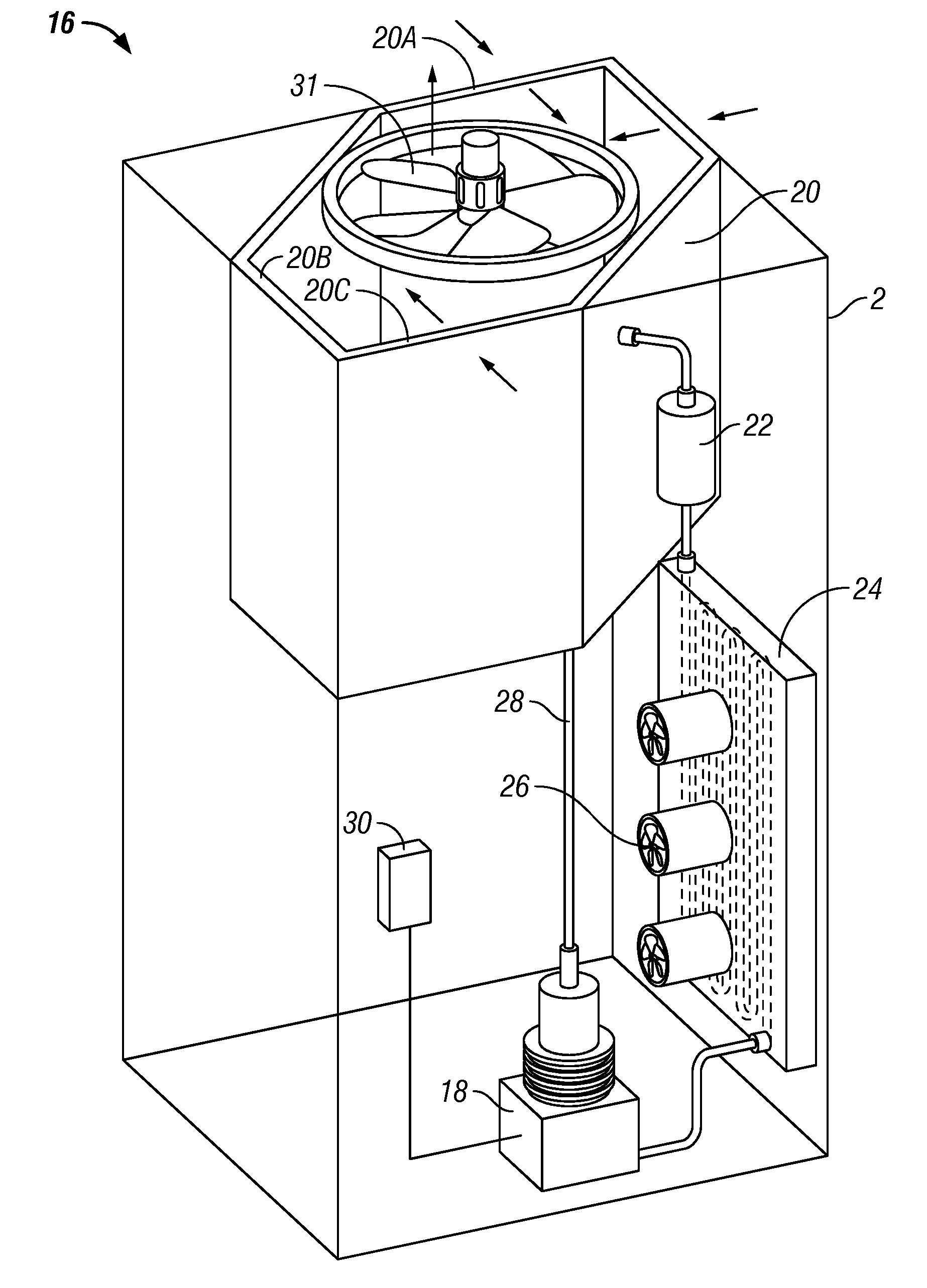 Microchannel cooling condenser for precision cooling applications