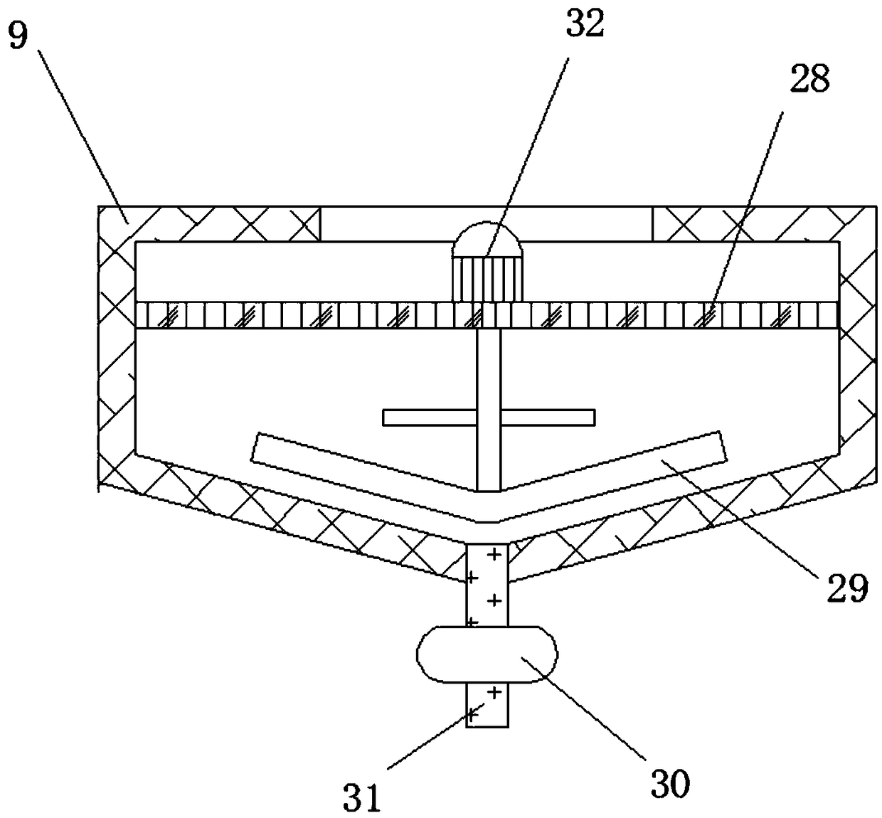 Water and food feeding device with quantitative feeding function for livestock breeding