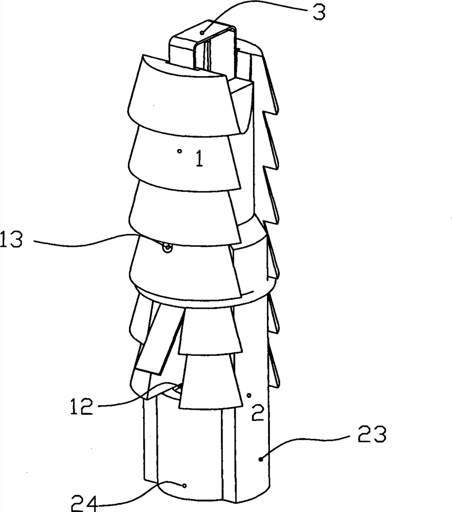 Expansion shell type anchoring head and anchor rod with the same